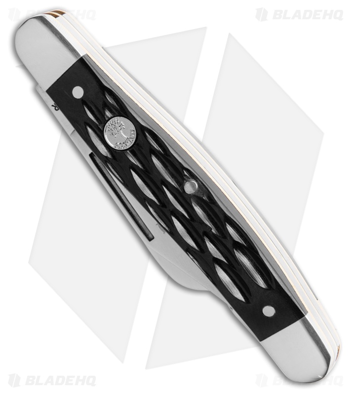 Boker Medium Stockman Traditional Pocket Knife Jigged Black Bone (2.25" Satin)