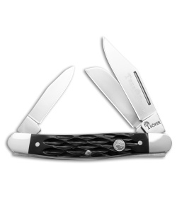 Boker Medium Stockman Traditional Pocket Knife Jigged Black Bone (2.25" Satin)