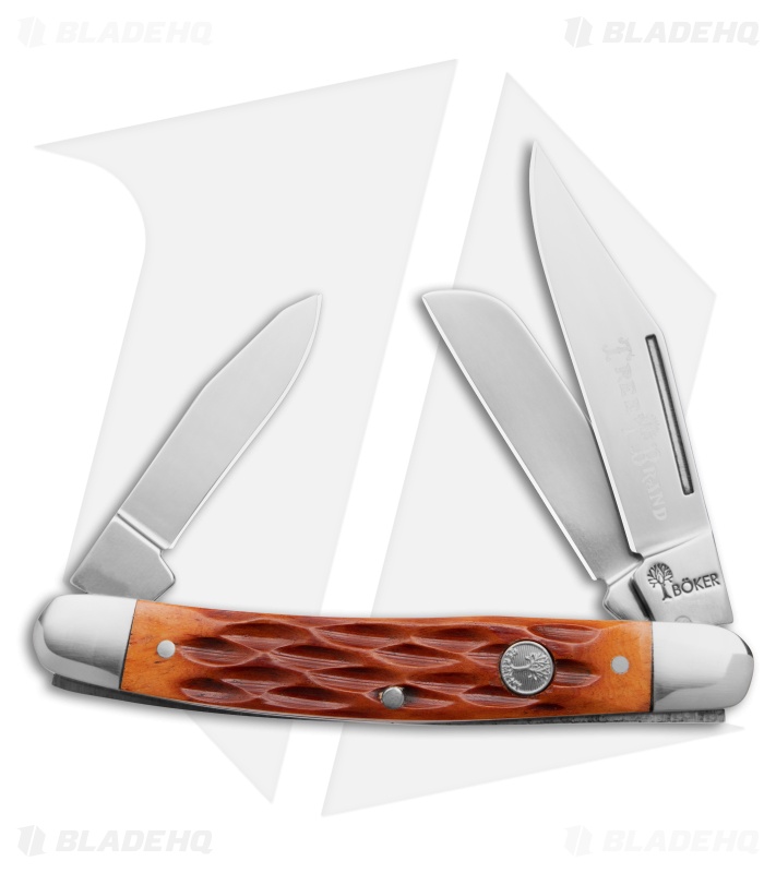 Boker Medium Stockman Traditional Pocket Knife Jigged Brown Bone (2.25" Satin)
