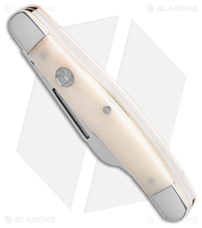 Boker Medium Stockman Traditional Pocket Knife Smooth White Bone (2.25" Satin)