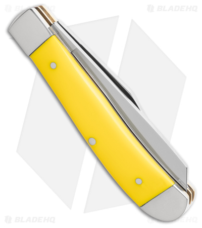 Boker Mini Trapper Traditional Pocket Knife Yellow Delrin (2.75" Satin )