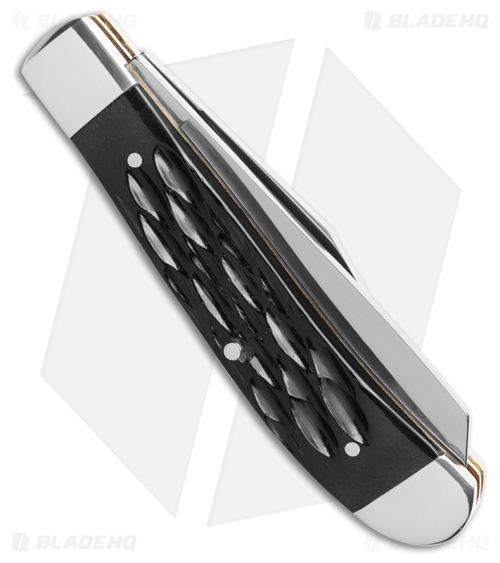 Boker Mini Trapper Traditional Pocket Knife Jigged Black Bone (Satin D2)