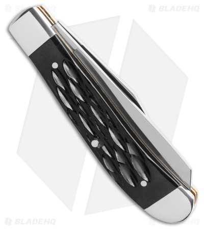 Boker Mini Trapper Traditional Pocket Knife Jigged Black Bone (Satin D2)