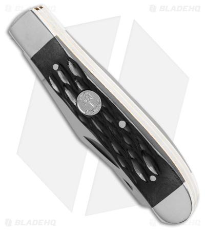 Boker Mini Trapper Traditional Pocket Knife Jigged Black Bone (Satin D2)