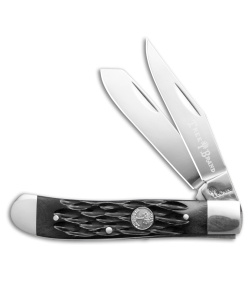 Boker Mini Trapper Traditional Pocket Knife Jigged Black Bone (Satin D2)