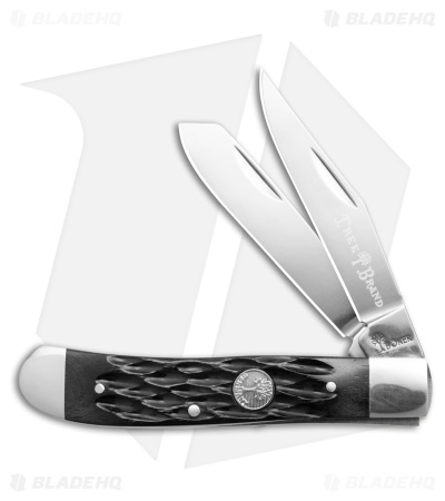 Boker Mini Trapper Traditional Pocket Knife Jigged Black Bone (Satin D2)