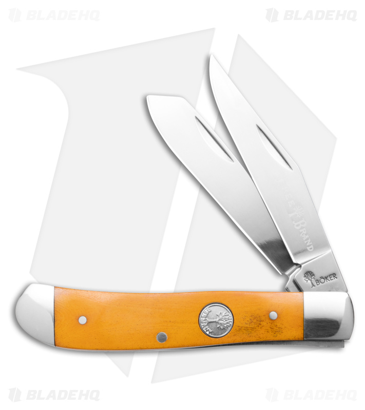 Boker Mini Trapper Traditional Pocket Knife Smooth Yellow Bone 110851