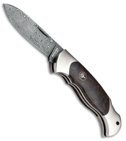 Boker Scout Spear Point Lockback Knife Curly Birch Wood (3.1" Damascus)