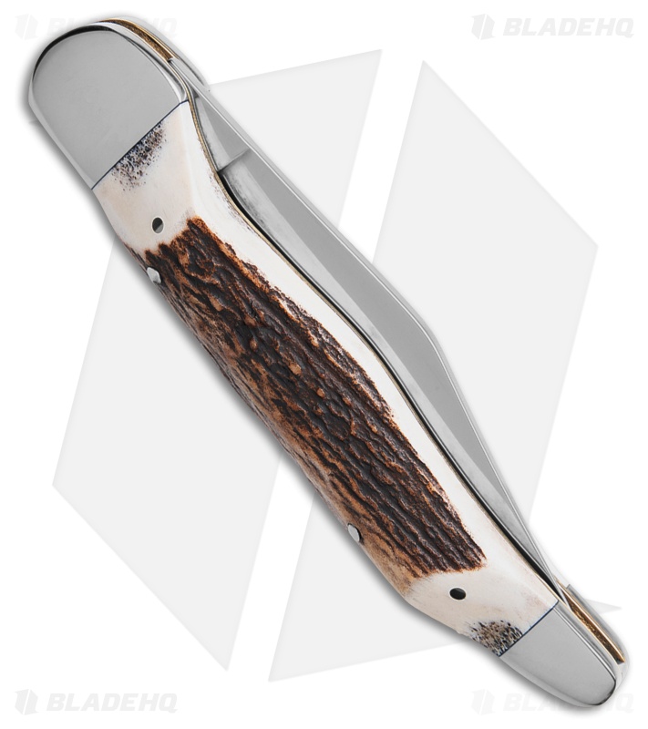 Boker TS 2.0 Folding Hunter Lockback Knife Brown/White Horn (3.6" Satin)