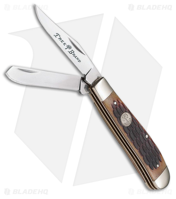 Boker Mini Trapper Traditional Pocket Knife 3.5" Brown Jigged Bone BO110793