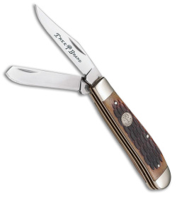 Boker Mini Trapper Traditional Pocket Knife 3.5" Brown Jigged Bone BO110793