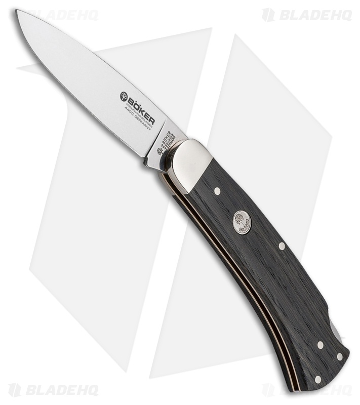 Boker Fellow Lockback Pocket Knife 4" Bog Oak Wood (111045)