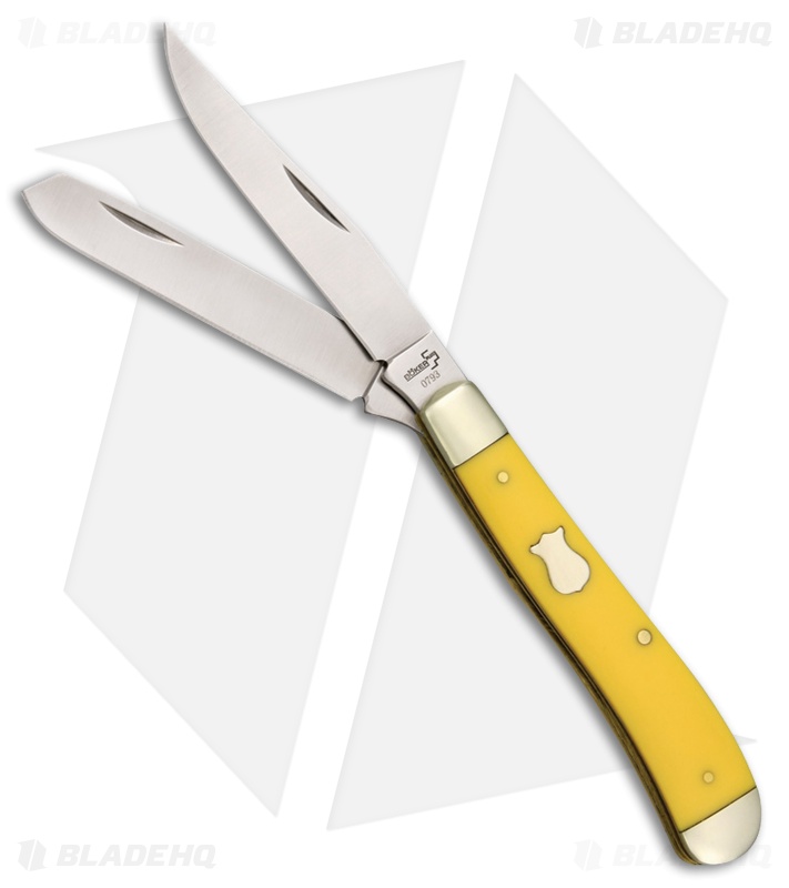 Boker Plus Mini Trapper Pocket Knife Yellow (3.125