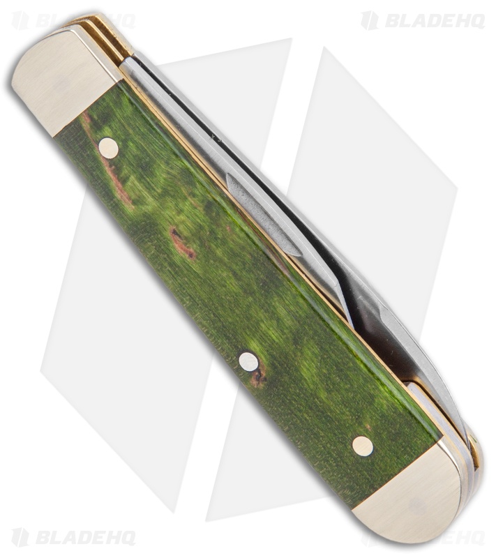 Boker Swell-End Jack Traditional Pocket Knife Green Curly Birch (2.6" Satin)