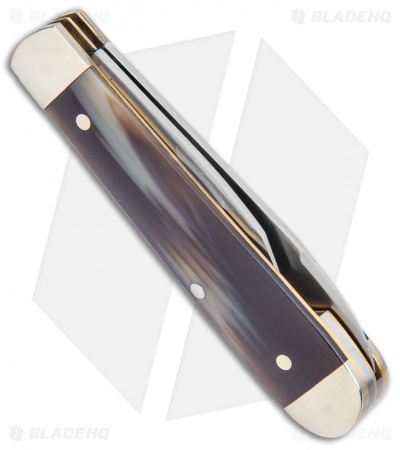 Boker Swell-End Jack Traditional Pocket Knife Synthetic Dark Horn (2.6" Satin)