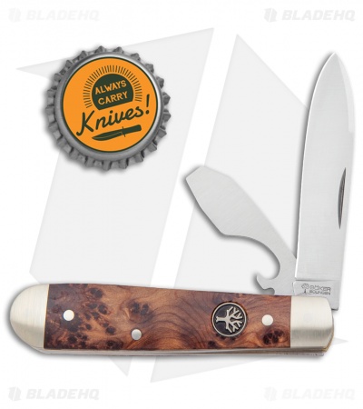 Boker Swell-End Jack Traditional Pocket Knife Thuya Wood (2.6" Satin)