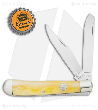 Boker Trapper Pocket Knife 4.25" Yellow Bone 110731