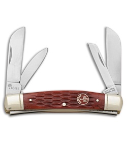 Boker Red Shield Congress Pocket Knife 3.625" Red Bone BK110752