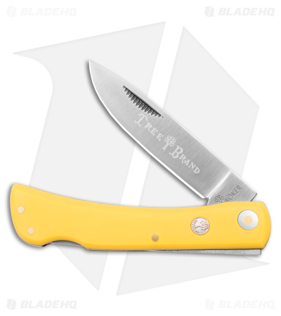 Boker Small Range Buster Lockback Knife Yellow Delrin (2.9" Satin) 110865