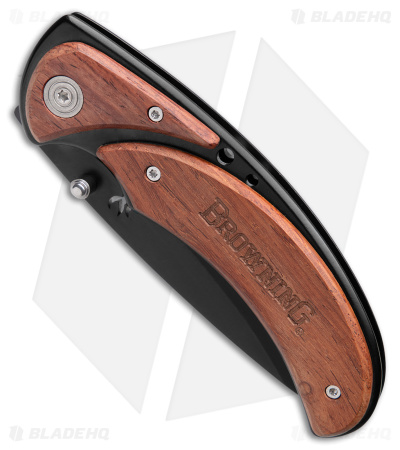 Browning Ebony Frame Lock Knife Cocobolo Drop Point (3.75" Black) 