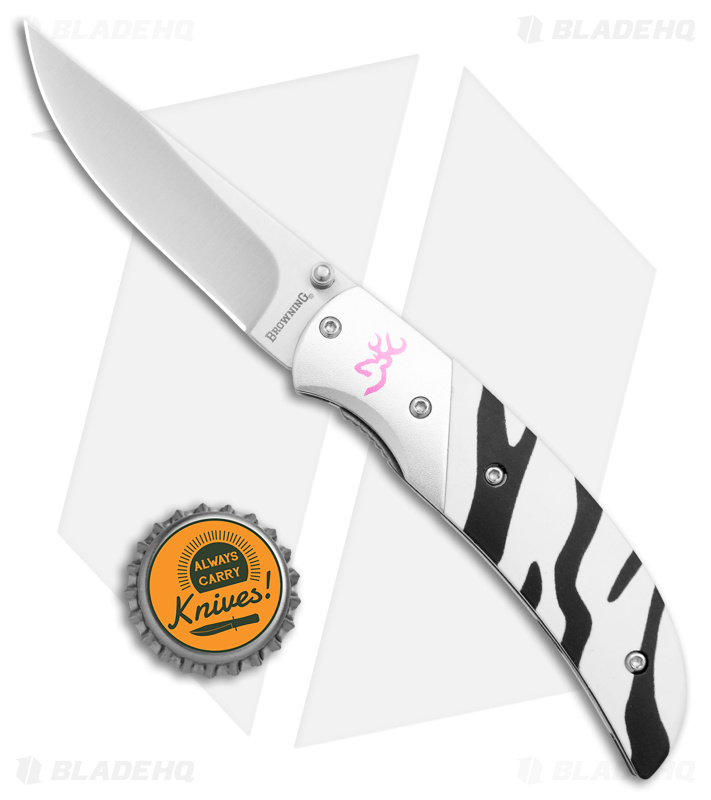 Browning Prism II Liner Lock Knife Zebra (2.5" Satin) 322776