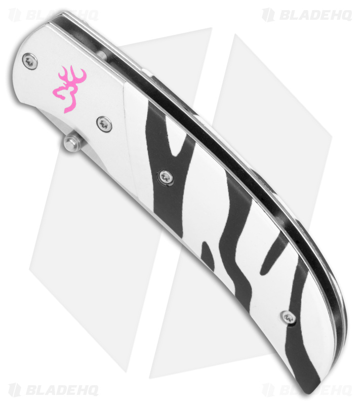 Browning Prism II Liner Lock Knife Zebra (2.5" Satin) 322776
