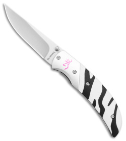 Browning Prism II Liner Lock Knife Zebra (2.5" Satin) 322776