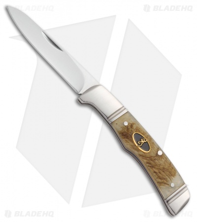 Browning Joint Venture 3"  Pocket Knife Jigged Sheep Horn (3220011)
