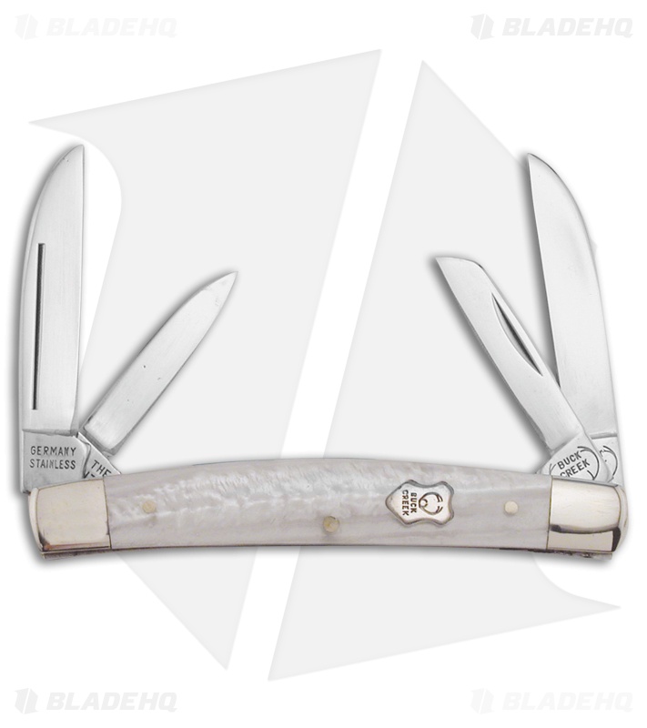 Buck Creek Little Bear & Bull Pocket Knife 3.625" Cracked Ice