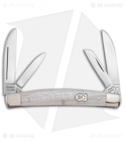 Buck Creek Little Bear & Bull Pocket Knife 3.625" Cracked Ice