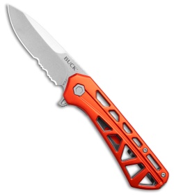 Buck Knives 812 Trace Drop Point Knife Orange Aluminum (3.2" SW Serr)