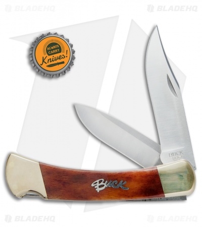 Buck 110/112 Combo Trapper Pocket Knife 4.75" Brown Bone 0110BNSSM1-B
