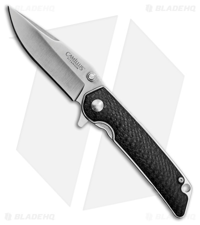 Camillus TRC Liner Lock Knife Black Carbon Fiber (2.75" Mirror) 19814