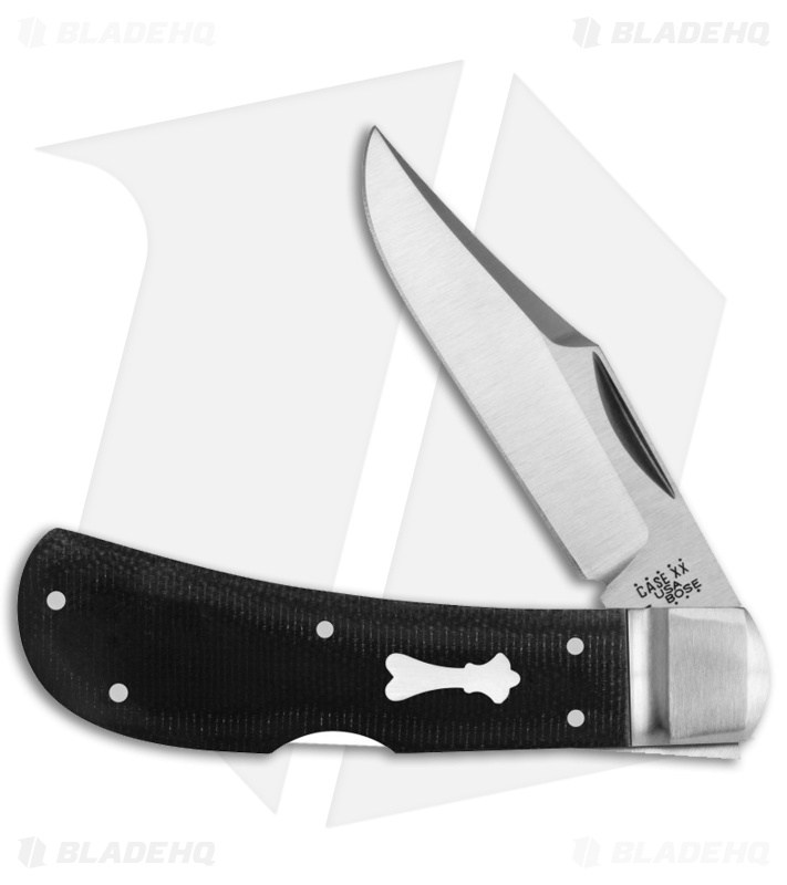 Case Bose Locking Lanny's Clip Knife Black Canvas Laminate (3" Satin) 08840