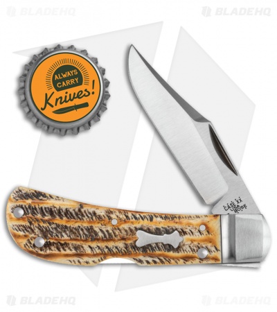 Case Bose Locking Lanny's Clip Knife Bone Stag (3" Satin) 08835