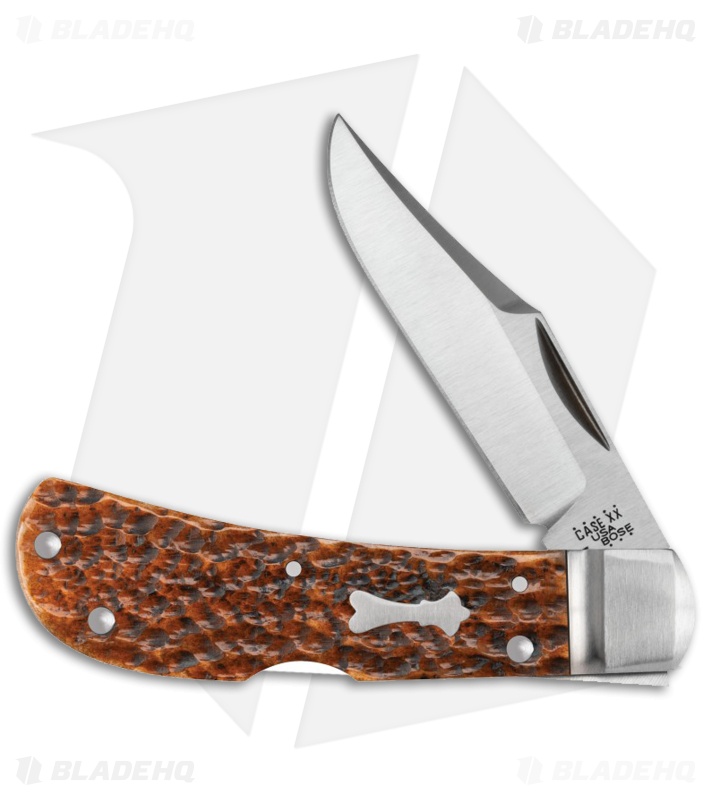 Case Bose Locking Lanny's Clip Knife Brown Bone Standard Jig (3" Satin) 08838