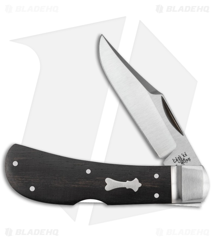 Case Bose Locking Lanny's Clip Knife Smooth Ebony Wood (3" Satin) 08837
