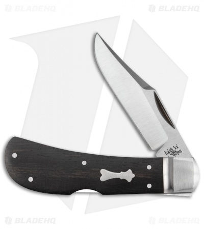 Case Bose Locking Lanny's Clip Knife Smooth Ebony Wood (3" Satin) 08837
