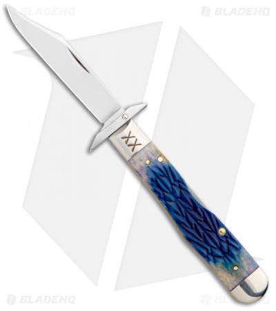 Burnt Cheetah® Lockback Knife 4.375" Purple Tribal Jig Bone (6111 1/2L SS)