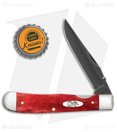 Case Cutlery Trapperlock Manual Knife Old Bone Red PVD Coated (6154L SS) 