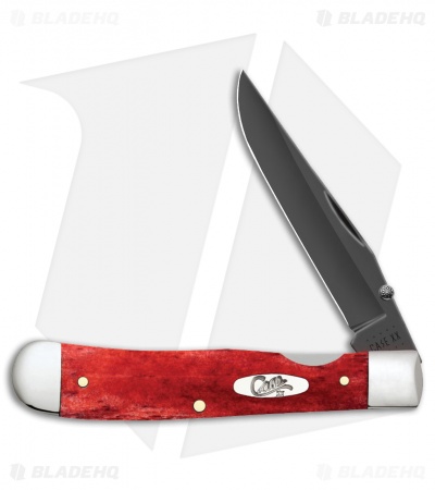 Case Cutlery Trapperlock Manual Knife Old Bone Red PVD Coated (6154L SS) 