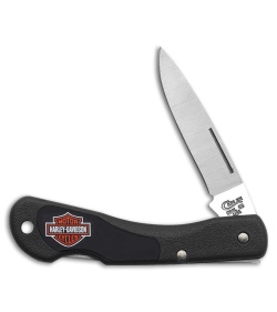 Case Harley-Davidson Mini Blackhorn Lockback Knife 3.125" Black Zytel 52177