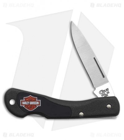 Case Harley-Davidson Mini Blackhorn Lockback Knife 3.125" Black Zytel 52177