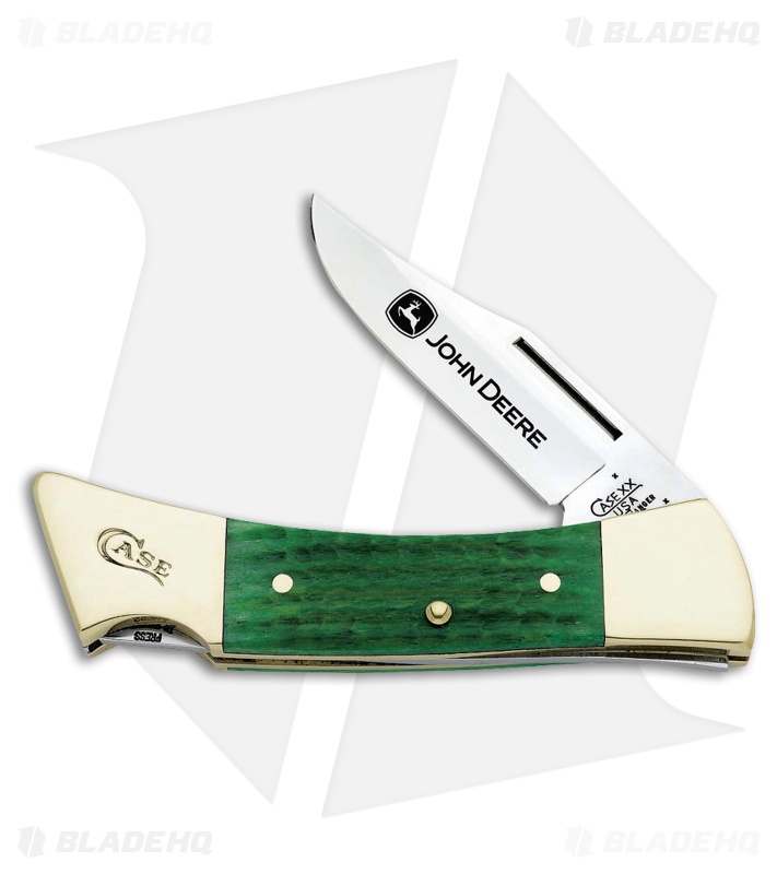 Case John Deere Hammerhead Knife 5" Corn Cob Jigged Green Bone (6159L SS) 5947