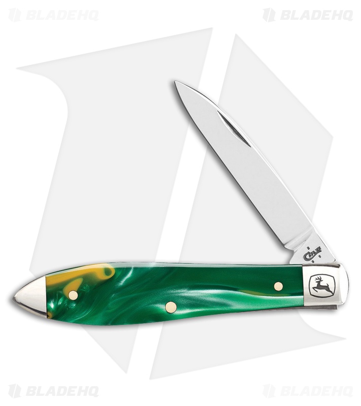 Case John Deere Teardrop Knife 3.5" John Deere Kirinite (TB101028 SS) 15759