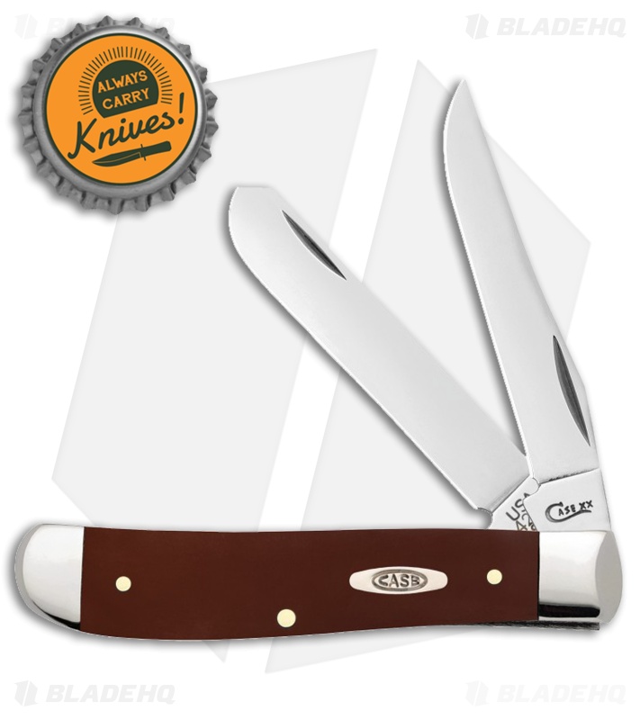 Case Knives Brown Synthetic Smooth Mini Trapper (4207 SS)