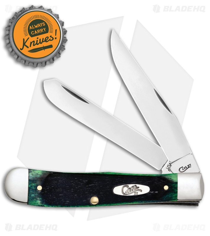 Case Knives Hunter Green Bone Sawcut Trapper (6254 SS