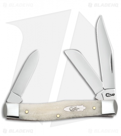 Case Knives Natural Bone Smooth Medium Stockman (63032 SS)