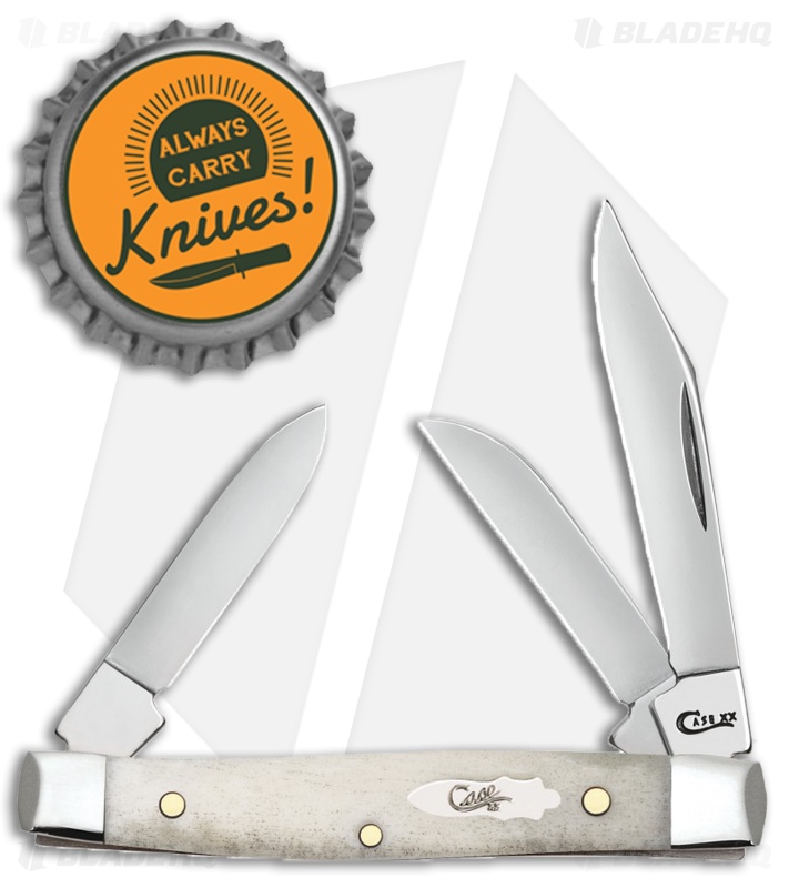 Case Knives Natural Bone Smooth Small Stockman (6333 SS)
