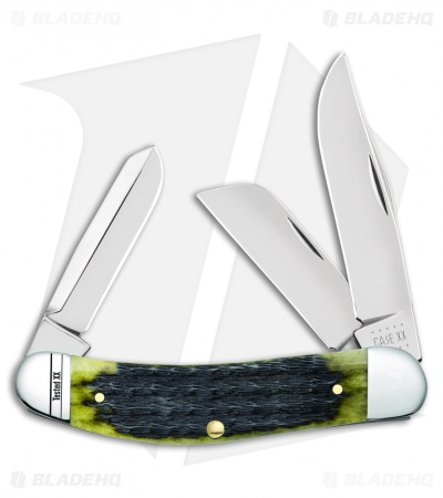 Case Knives Sowbelly Pocket Knife 3.875" Olive Green Russell Bone (TB6339 SS)
